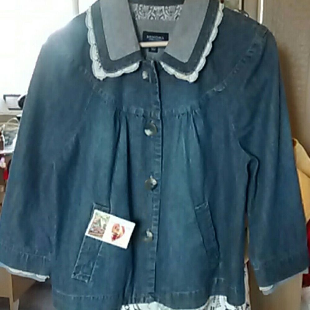 UPCYCLED Sonoma Darling Denim Jacket Cottagecore. Upcycled